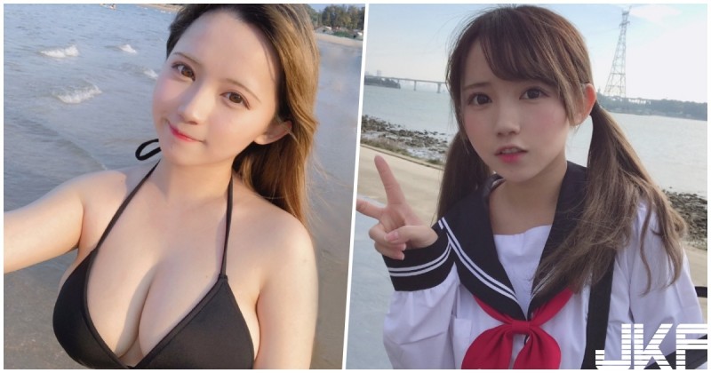 19歲神乳正妹脫了！「超雄偉嫩胸」持續發育，「小蘿莉臉蛋」原來這麼兇！